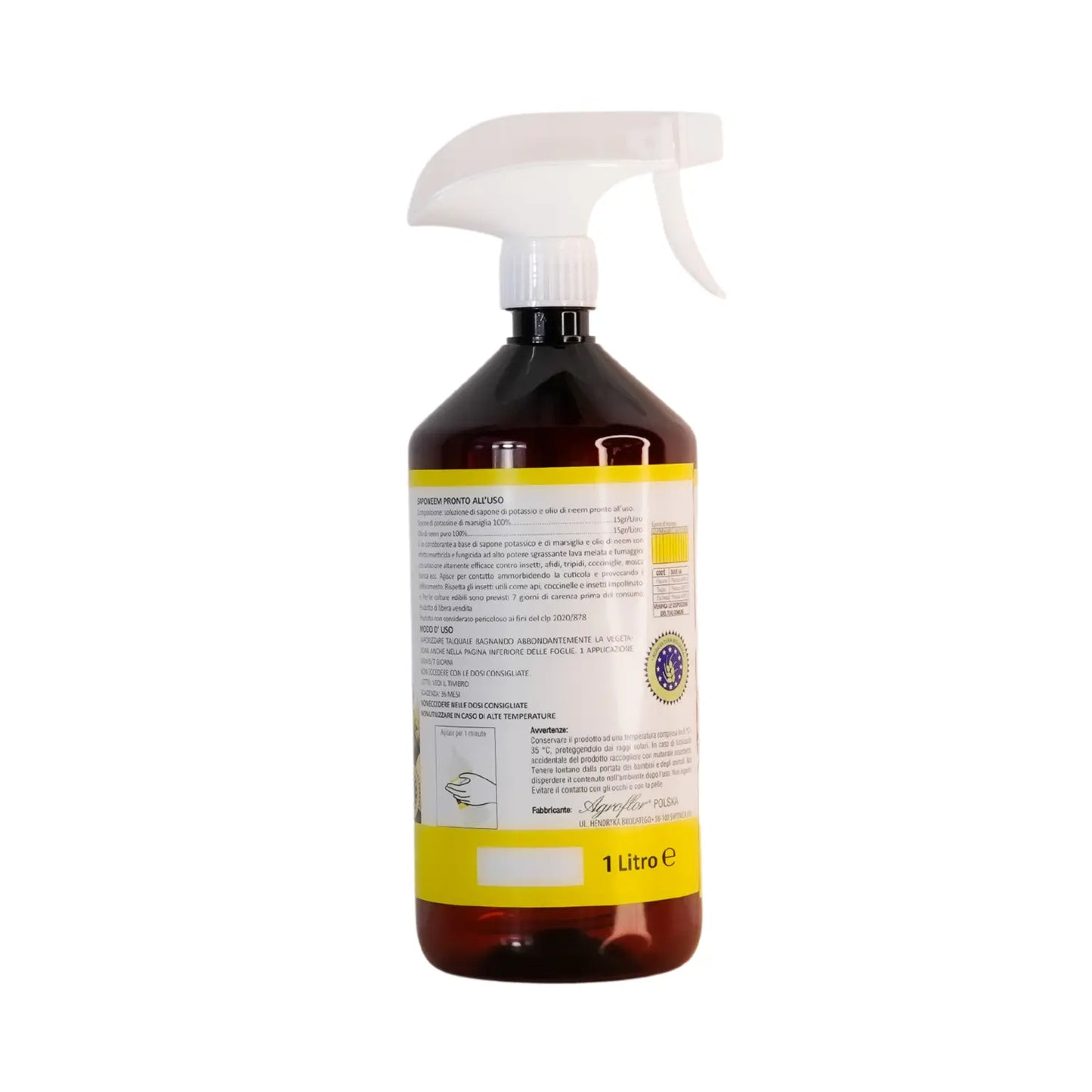 SAPONEEM – SAPONE DI POTASSIO E OLIO DI NEEM (PRONTO ALL’ USO) AGROFLOR